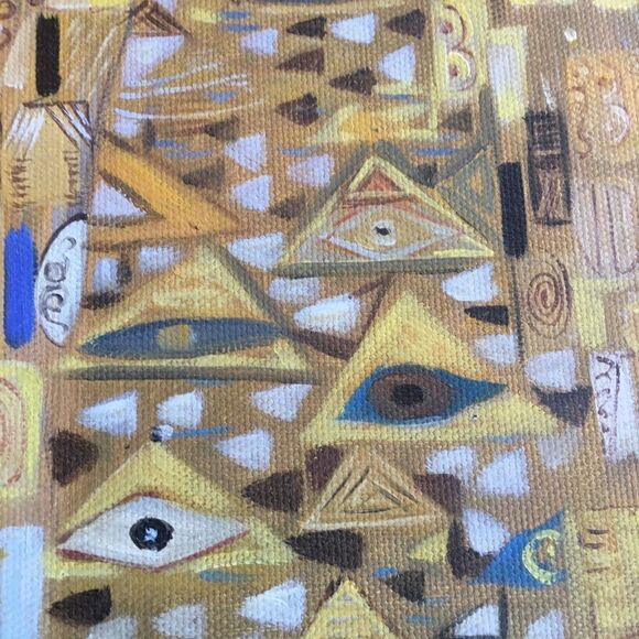 HAND PAINTED 21” Canvas Framed of Gustav Klimt.. - Picture 7 of 16